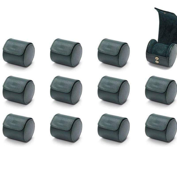 WOLF British Racing Green Single Watch Roll