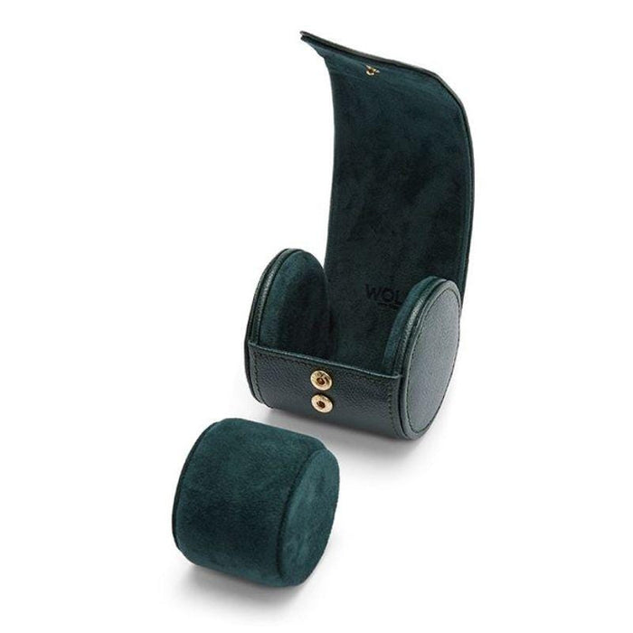 WOLF British Racing Green Single Watch Roll