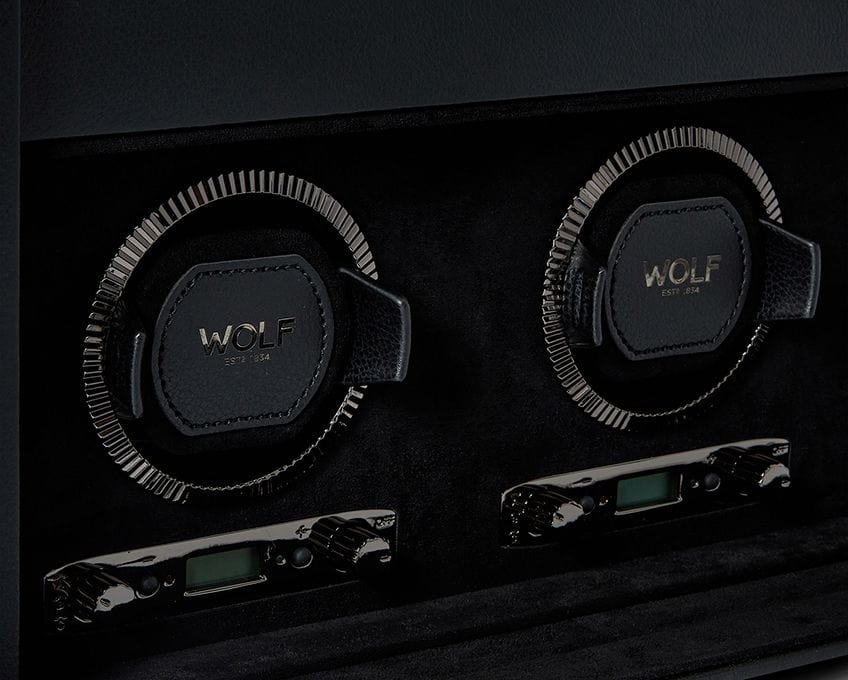 WOLF British Racing Triple Watch Winder with Storage