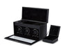 WOLF British Racing Triple Watch Winder with Storage
