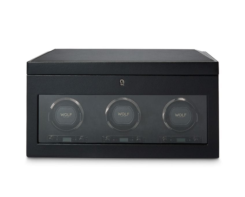 WOLF British Racing Triple Watch Winder with Storage