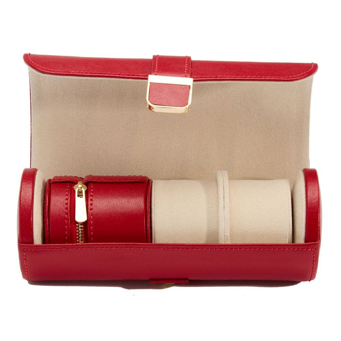 WOLF Palermo Double Watch Roll With Jewelry Pouch