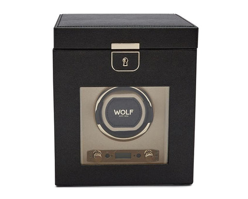 WOLF Palermo Single Watch Winder With Jewelry Storage
