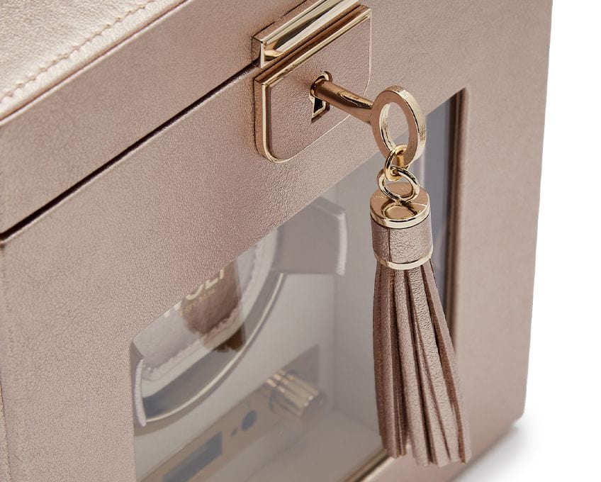 WOLF Palermo Single Watch Winder With Jewelry Storage