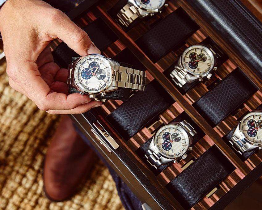 WOLF Roadster 10 Piece Watch Box with Drawer