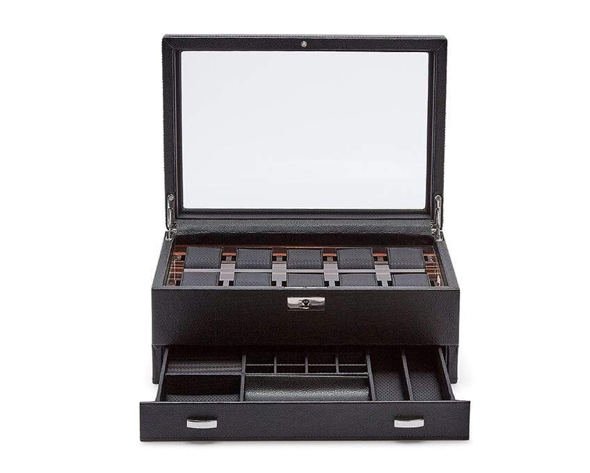 WOLF Roadster 10 Piece Watch Box with Drawer