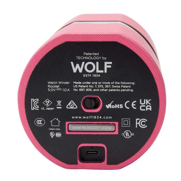 WOLF Travel Watch Winder - The Rocket - Pink
