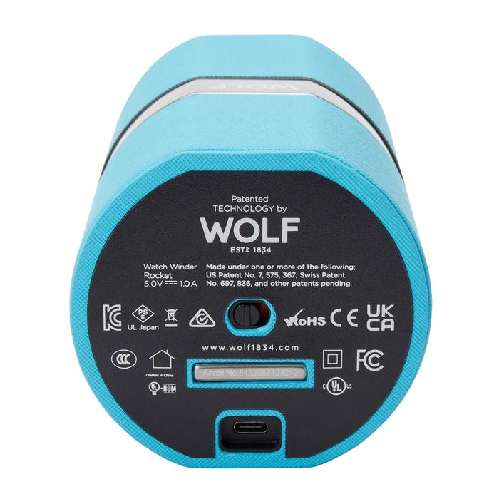 WOLF Travel Watch Winder - The Rocket - Robins Egg Blue