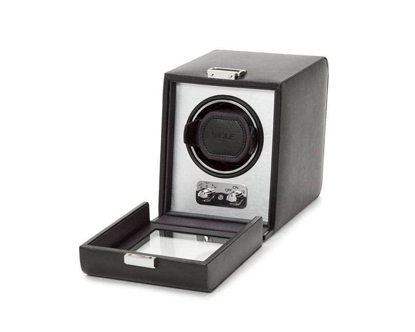 WOLF Watch Winder - Heritage Single Winder - Brushed Metal