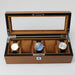 Wooden Watch Holder Box with Secure Lock and 5 Slots