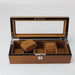 Wooden Watch Holder Box with Secure Lock and 5 Slots