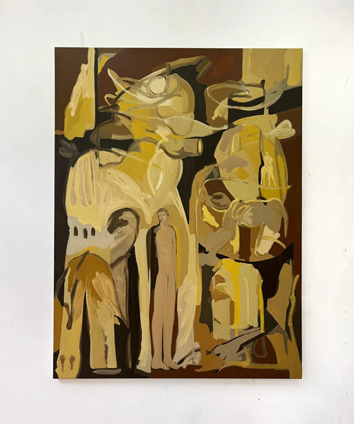 Large Abstract Oil Painting – Conceptual Canvas Art